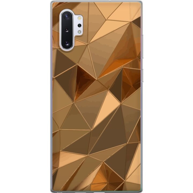 Mobile case for Samsung Galaxy Note10+ with 3D Gold design