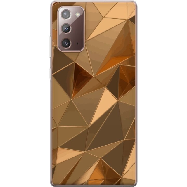 Mobile case for Samsung Galaxy Note20 with 3D Gold design