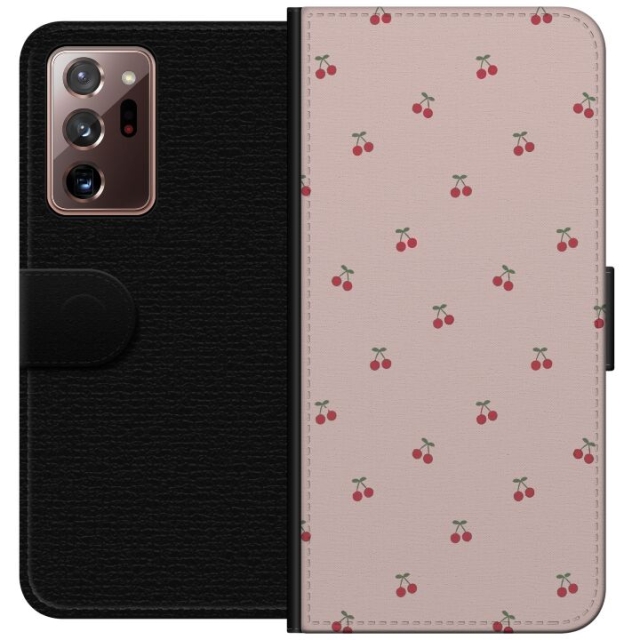 Wallet case for Samsung Galaxy Note20 Ultra with Cherry design