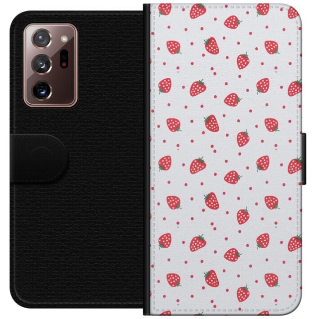 Wallet case for Samsung Galaxy Note20 Ultra with Strawberries design