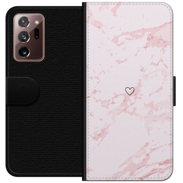 Wallet case for Samsung Galaxy Note20 Ultra with Pink Heart design