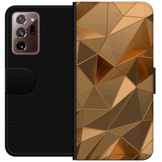 Wallet case for Samsung Galaxy Note20 Ultra with 3D Gold design