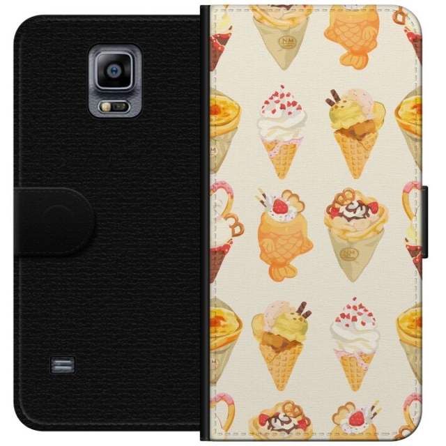 Wallet case for Samsung Galaxy Note 4 with Glassy design