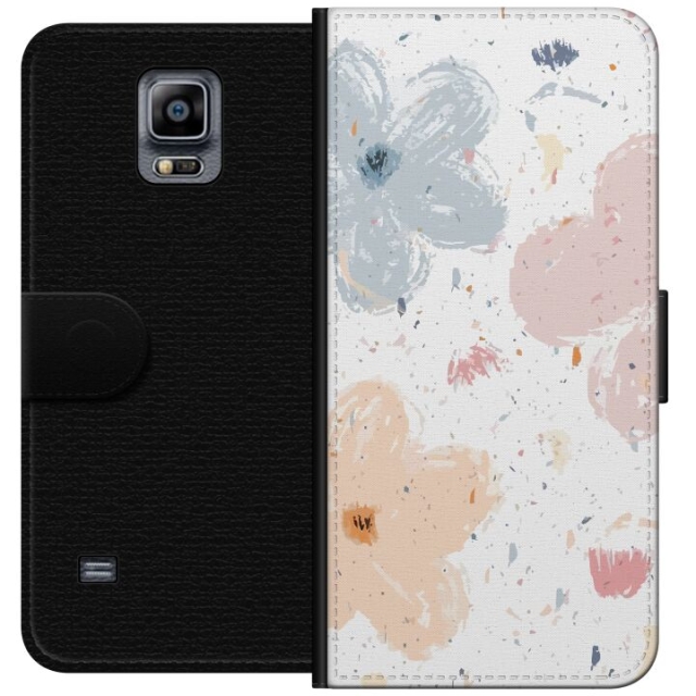 Wallet case for Samsung Galaxy Note 4 with Flowers design
