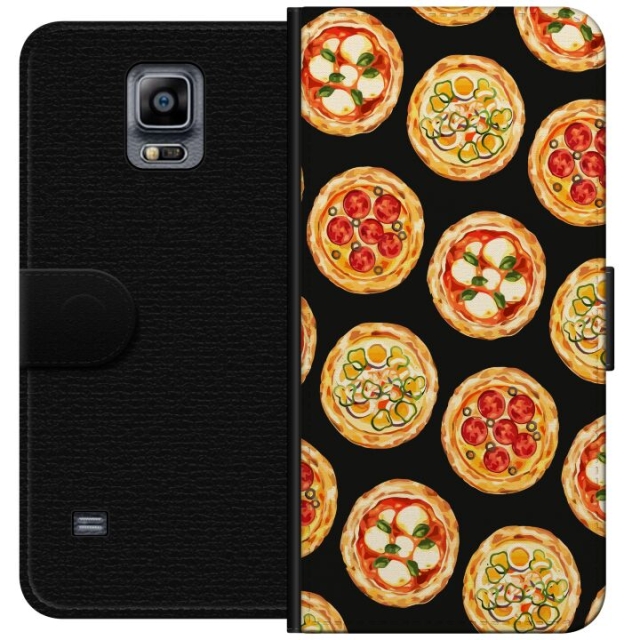 Wallet case for Samsung Galaxy Note 4 with Pizza design