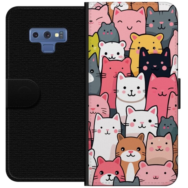 Wallet case for Samsung Galaxy Note9 with Cat pattern design