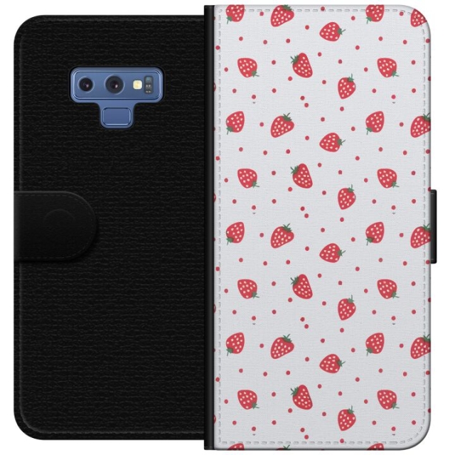 Wallet case for Samsung Galaxy Note9 with Strawberries design