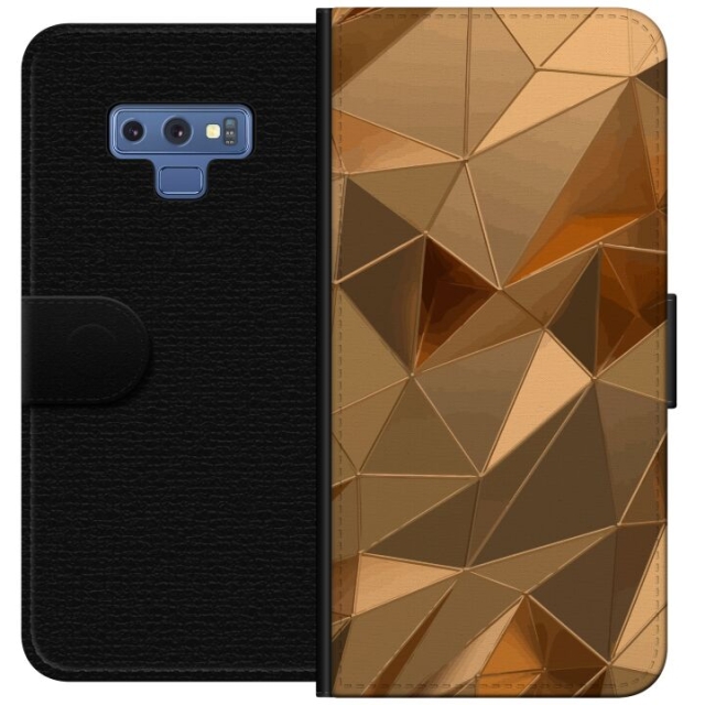 Wallet case for Samsung Galaxy Note9 with 3D Gold design