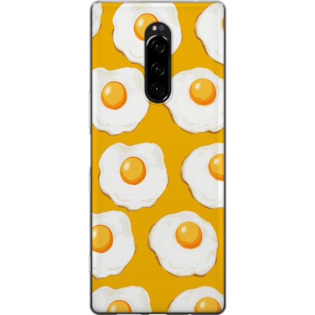Mobile case for Sony Xperia 1 with Fried egg design