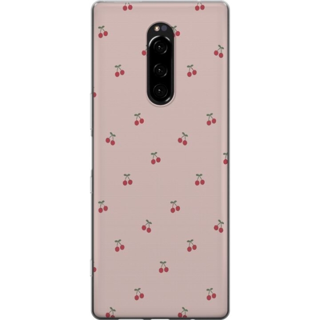 Mobile case for Sony Xperia 1 with Cherry design