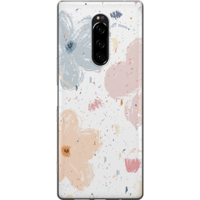 Mobile case for Sony Xperia 1 with Flowers design