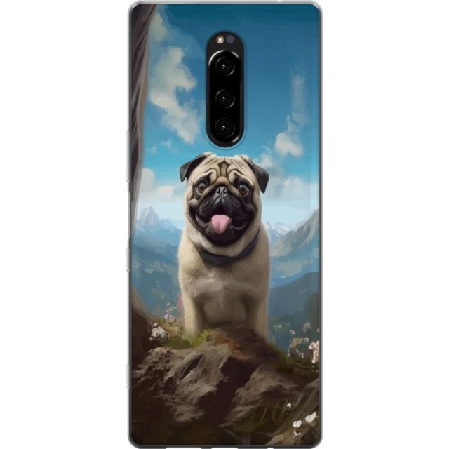 Mobile case for Sony Xperia 1 with Happy Dog design