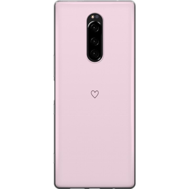 Mobile case for Sony Xperia 1 with Heart design
