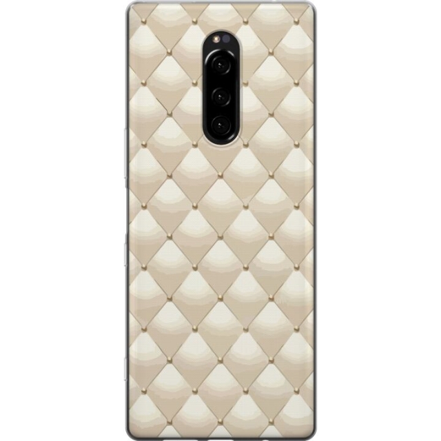 Mobile case for Sony Xperia 1 with Gold shine design