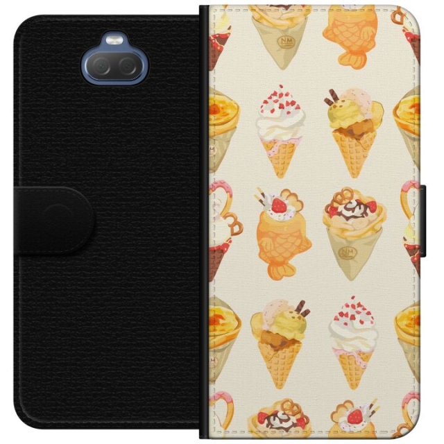 Wallet case for Sony Xperia 10 with Glassy design