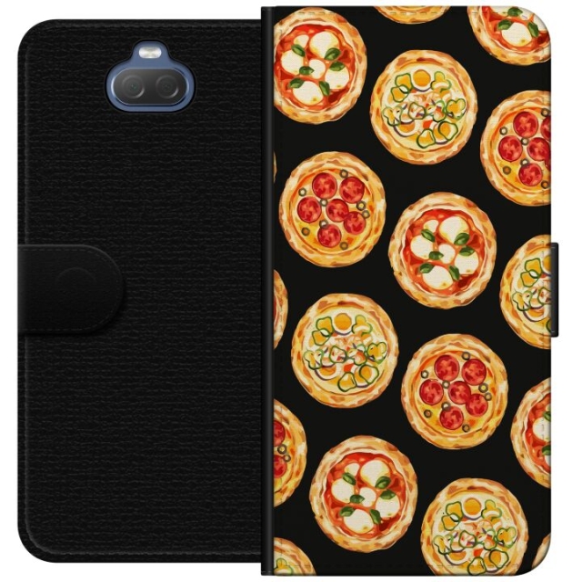 Wallet case for Sony Xperia 10 with Pizza design