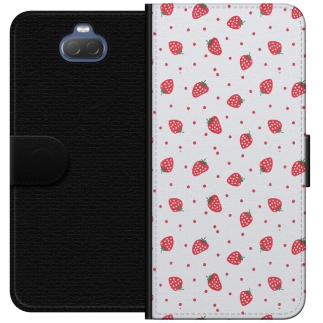 Wallet case for Sony Xperia 10 with Strawberries design