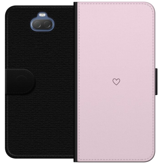 Wallet case for Sony Xperia 10 with Heart design