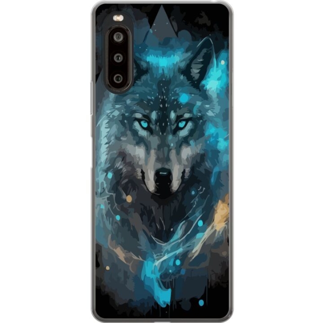Mobile case for Sony Xperia 10 II with Wolf design