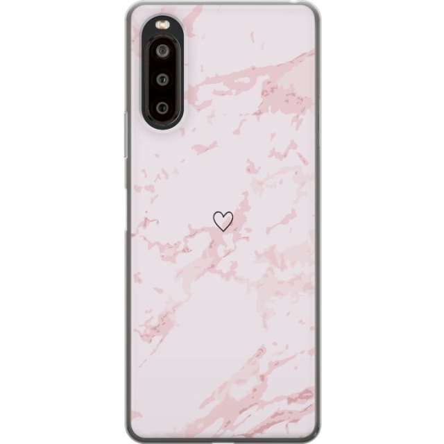 Mobile case for Sony Xperia 10 II with Pink Heart design