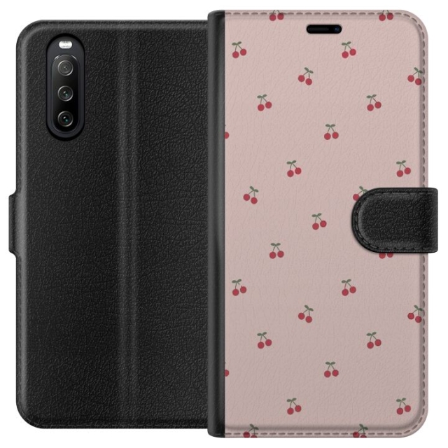 Wallet case for Sony Xperia 10 III with Cherry design