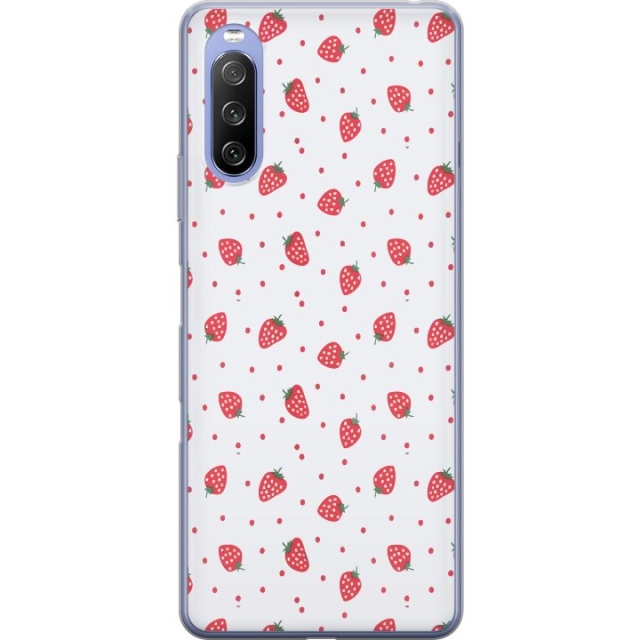 Mobile case for Sony Xperia 10 III Lite with Strawberries design