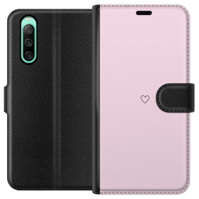 Wallet case for Sony Xperia 10 IV with Heart design