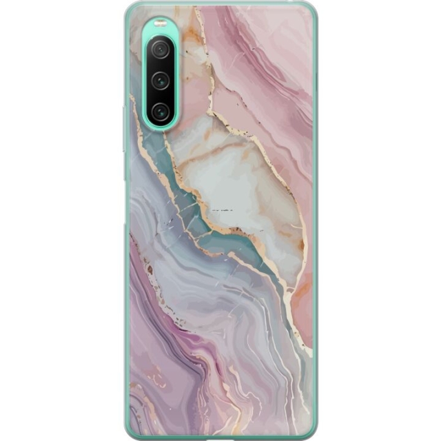 Mobile case for Sony Xperia 10 IV with Marble design