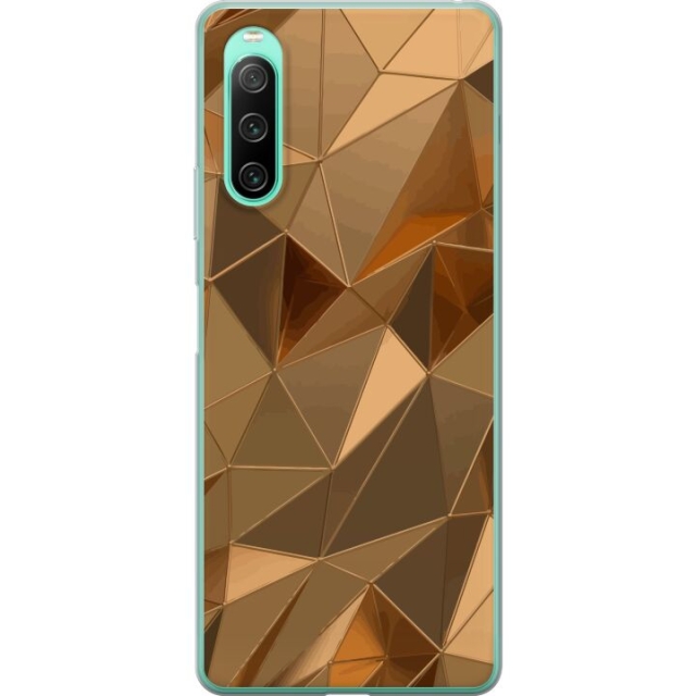 Mobile case for Sony Xperia 10 IV with 3D Gold design