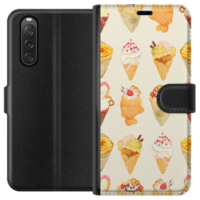 Wallet case for Sony Xperia 10 V with Glassy design