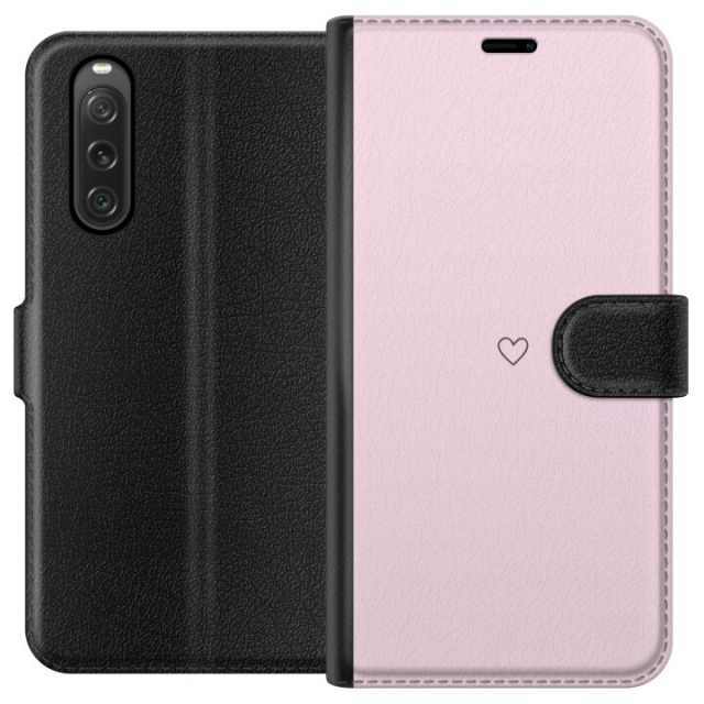 Wallet case for Sony Xperia 10 V with Heart design