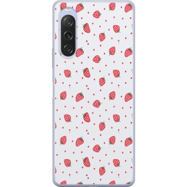 Mobile case for Sony Xperia 10 V with Strawberries design