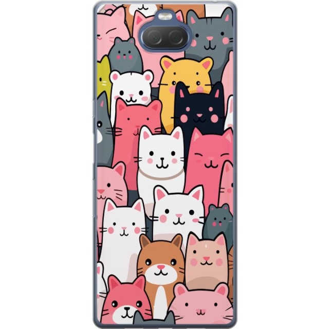Mobile case for Sony Xperia 10 Plus with Cat pattern design
