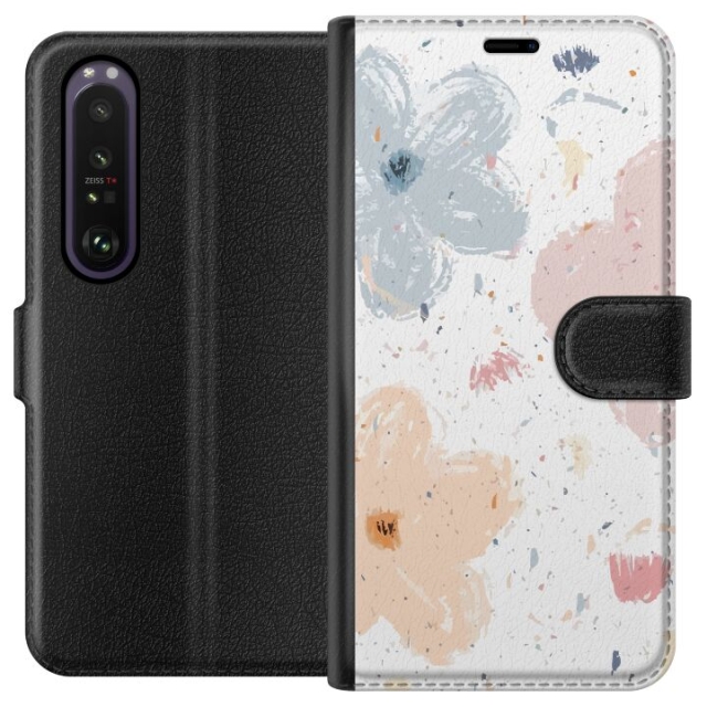 Wallet case for Sony Xperia 1 III with Flowers design