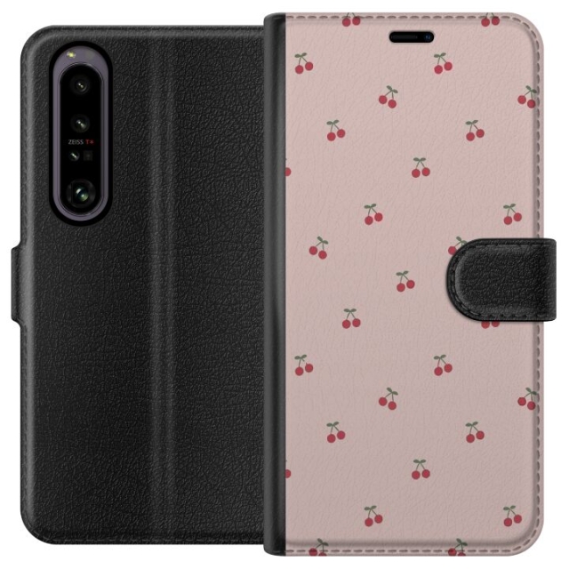 Wallet case for Sony Xperia 1 IV with Cherry design
