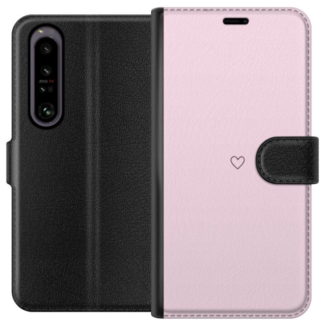 Wallet case for Sony Xperia 1 IV with Heart design