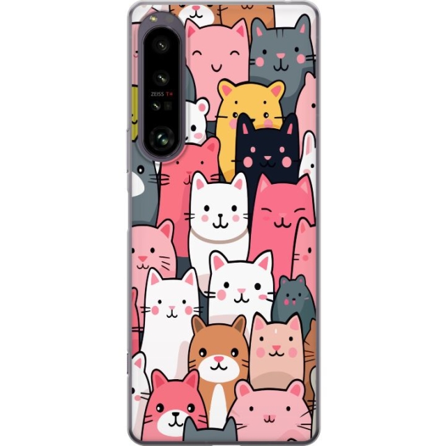Mobile case for Sony Xperia 1 IV with Cat pattern design