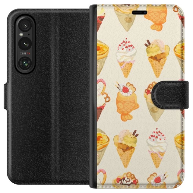 Wallet case for Sony Xperia 1 V with Glassy design