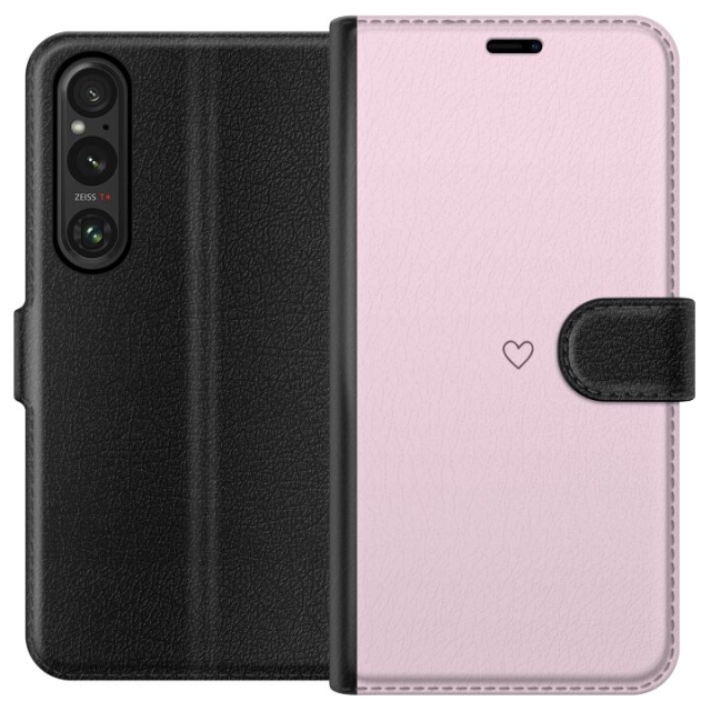 Wallet case for Sony Xperia 1 V with Heart design