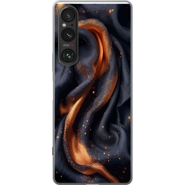 Mobile case for Sony Xperia 1 V with Fiery silk design