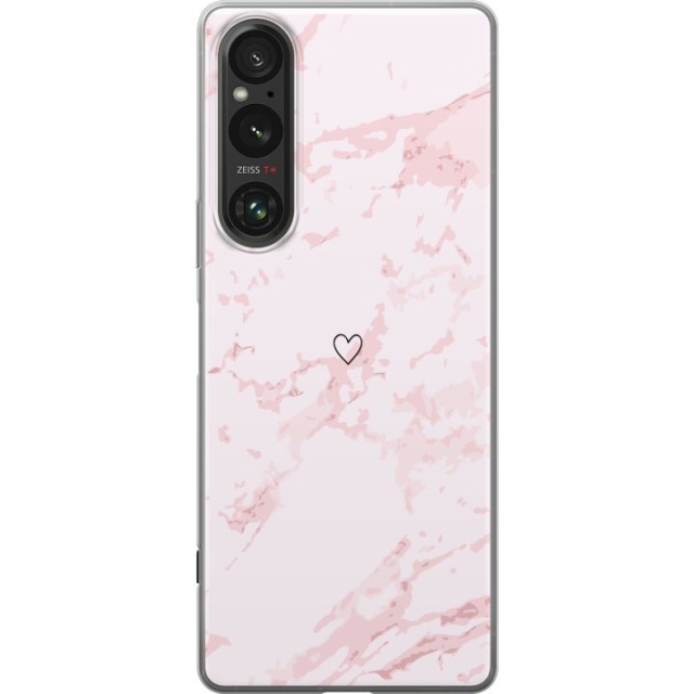 Mobile case for Sony Xperia 1 V with Pink Heart design