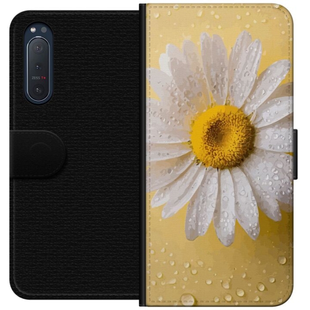 Wallet case for Sony Xperia 5 II with Porslinsblomma design