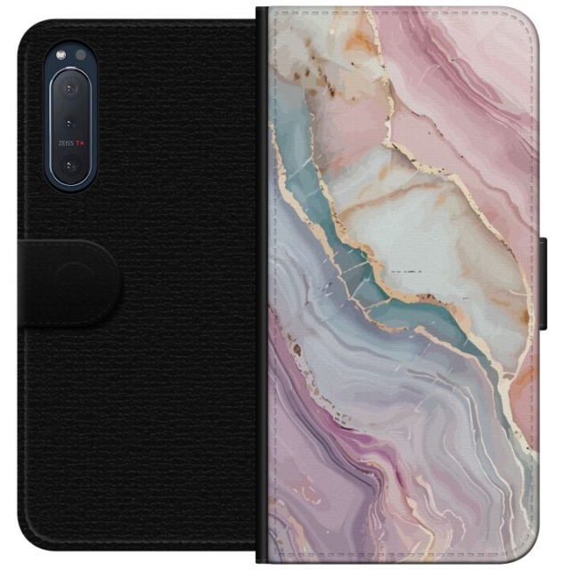 Wallet case for Sony Xperia 5 II with Marble design