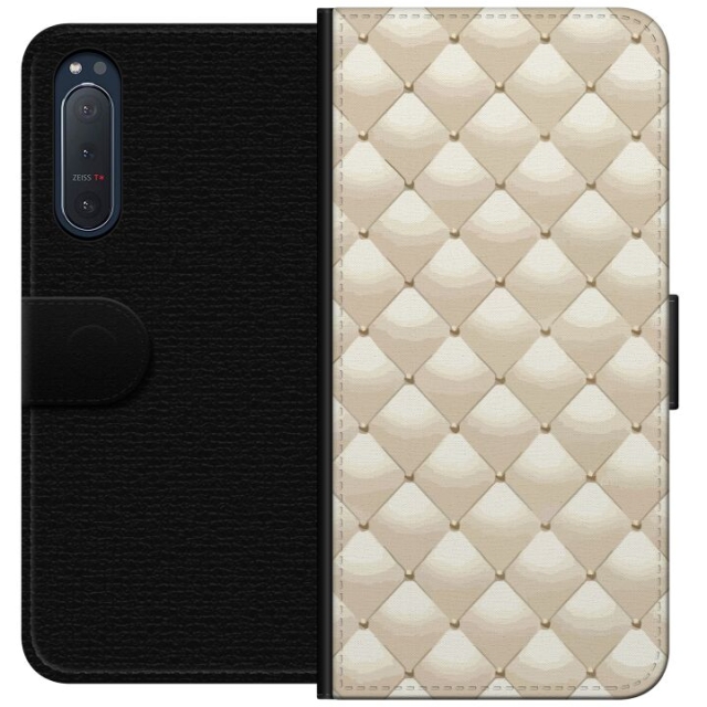 Wallet case for Sony Xperia 5 II with Gold shine design