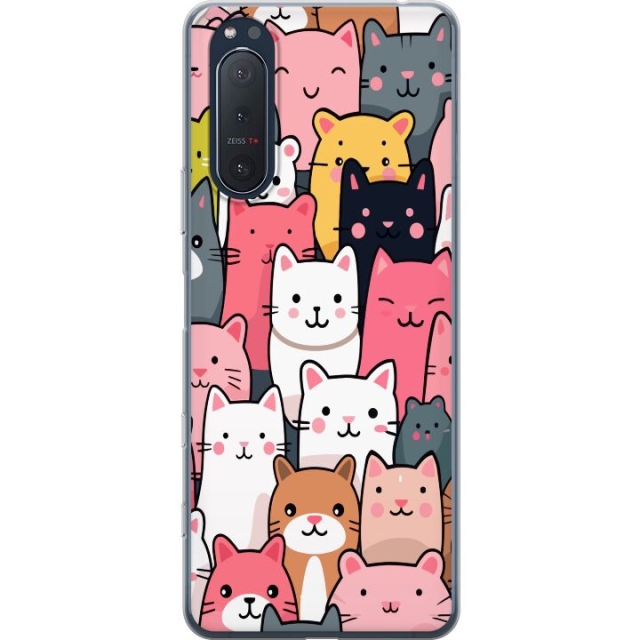 Mobile case for Sony Xperia 5 II with Cat pattern design