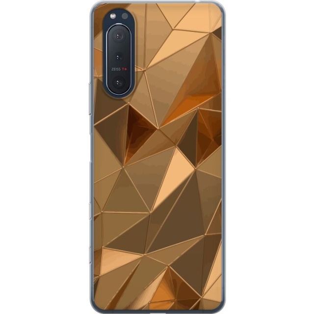 Mobile case for Sony Xperia 5 II with 3D Gold design