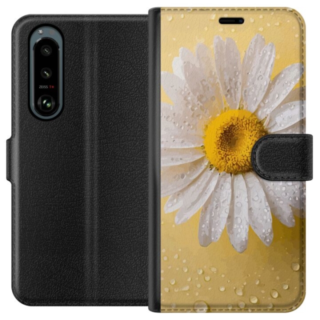 Wallet case for Sony Xperia 5 III with Porslinsblomma design