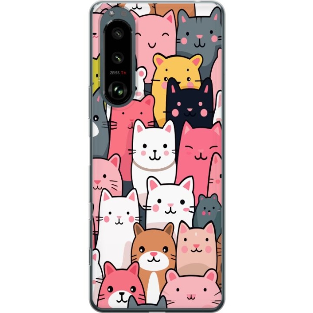 Mobile case for Sony Xperia 5 III with Cat pattern design