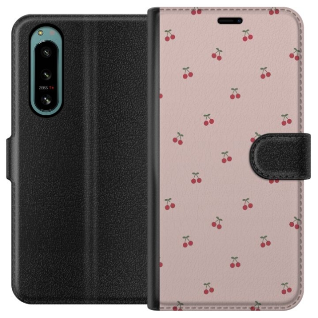 Wallet case for Sony Xperia 5 IV with Cherry design