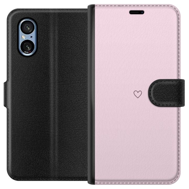 Wallet case for Sony Xperia 5 V with Heart design